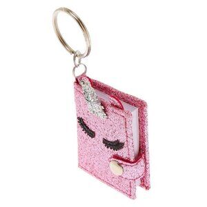 Claires Glitter Unicorn Mini Dairy Keychain